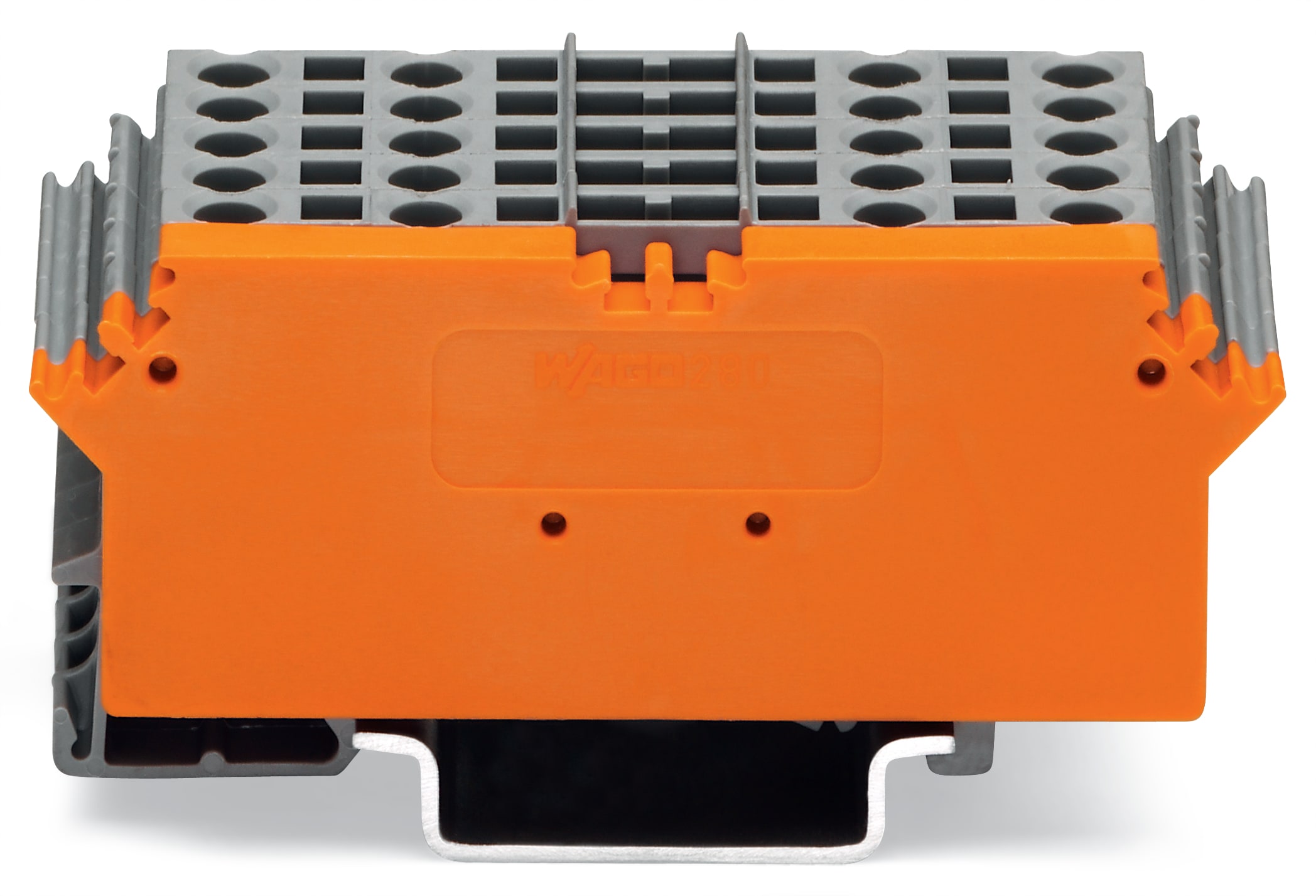 WAGO ELETTRONICA - Morsetto per moduli a innesto diretto.10 poli.con morsetti per 4 conduttori.grigio