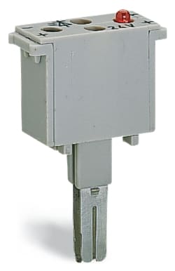 WAGO ELETTRONICA - Componente ad innesto.2 poli.LED rosso.grigio