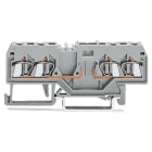 WAGO ELETTRONICA - Morsetto di base per 4 conduttori.per guida DIN 35 x 15 e 35 x 7,5.2,5 mm².grigio