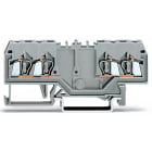 WAGO ELETTRONICA - Morsetto a doppio potenziale.2,5 mm².con doppio slot per marcatura centrale.grigio