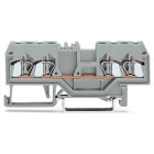 WAGO ELETTRONICA - Morsetto passante per 4 conduttori.2,5 mm².marcatura centrale.grigio