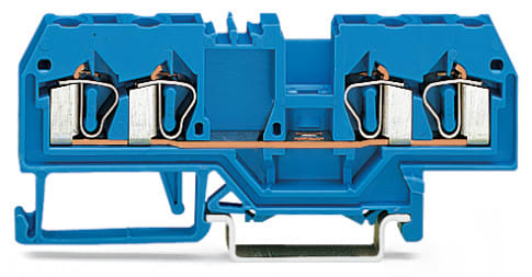 WAGO ELETTRONICA - Morsetto passante per 4 conduttori.2,5 mm².adatto per applicazioni Ex-i.blu
