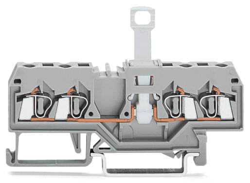 WAGO ELETTRONICA - Morsetto sezionatore per 4 conduttori.per guida DIN 35 x 15 e 35 x 7,5.2,5 mm².grigio 280-836