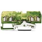 WAGO ELETTRONICA - Morsetto di terra per 4 conduttori.2,5 mm².marcatura centrale.verde-giallo