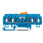 WAGO ELETTRONICA - Morsetto sezionatore/di test per 4 conduttori.con sezionatore a coltello pivotante.con presa per test.blu