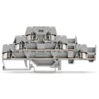WAGO ELETTRONICA - Morsetto a tre piani.con sede per ponticello aggiuntiva sul livello inferiore.per guida DIN 35 x 15 e 35 x 7,5.grigio/grigio/grigio