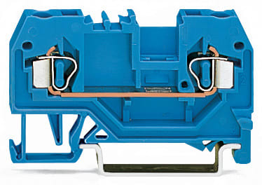 WAGO ELETTRONICA - Morsetto passante per 2 conduttori.2,5 mm².adatto per applicazioni Ex-i.blu