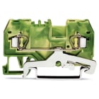 WAGO ELETTRONICA - Morsetto di terra per 2 conduttori.2,5 mm².marcatura centrale.verde-giallo