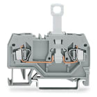 WAGO ELETTRONICA - Morsetto sezionatore per 2 conduttori.per guida DIN 35 x 15 e 35 x 7,5.2,5 mm².grigio