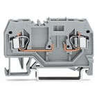 WAGO ELETTRONICA - Morsetto di base per 2 conduttori.per guida DIN 35 x 15 e 35 x 7,5.2,5 mm².grigio