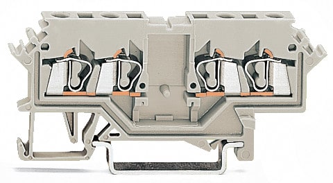 WAGO ELETTRONICA - Morsetto a doppio potenziale.2,5 mm².adatto per applicazioni Ex e II.grigio chiaro