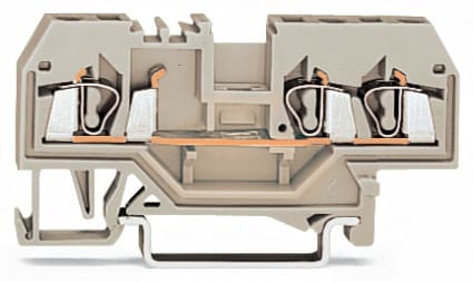 WAGO ELETTRONICA - Morsetto passante per 3 conduttori.2,5 mm².adatto per applicazioni Ex e II.grigio chiaro