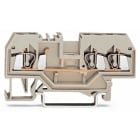 WAGO ELETTRONICA - Morsetto passante per 3 conduttori.2,5 mm².adatto per applicazioni Ex e II.grigio chiaro
