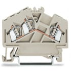 WAGO ELETTRONICA - Morsetto passante per 3 conduttori.2,5 mm².adatto per applicazioni Ex e II.grigio chiaro
