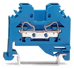 WAGO ELETTRONICA - Morsetto passante per 2 conduttori.4 mm².adatto per applicazioni Ex-i.blu