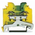 WAGO ELETTRONICA - Morsetto di terra per 2 conduttori.4 mm².slot per marcatura laterali.verde-giallo