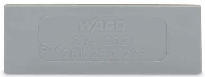 WAGO ELETTRONICA - Piastra intermedia di riduzione.spessore 1 mm."solo per morsetti da 4 mm.grigio 281-333