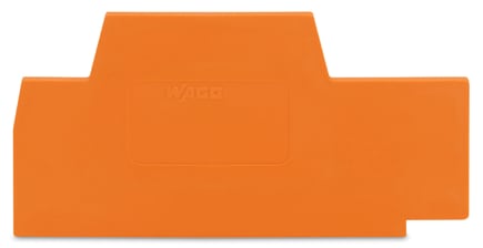WAGO ELETTRONICA - Piastra terminale e intermedia.spessore 2,5 mm.arancione