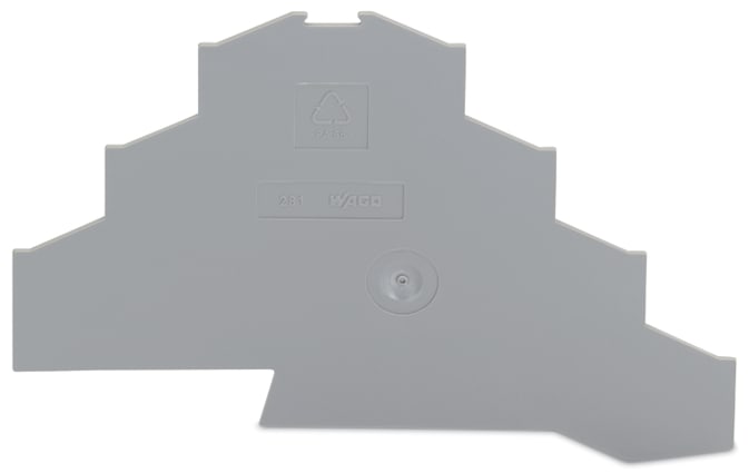 WAGO ELETTRONICA - Piastra terminale e intermedia.spessore 1 mm.grigio 281-365