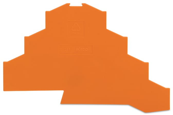 WAGO ELETTRONICA - Piastra terminale e intermedia.spessore 1 mm.arancione