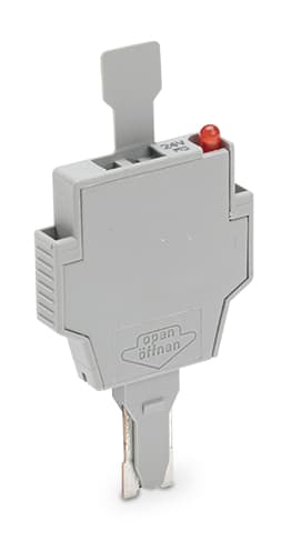 WAGO ELETTRONICA - Spina fusibilata.con linguetta estraibile.per fusibili miniaturizzati 5 x 20 mm e 5 x 25 mm.grigio