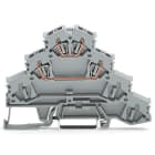 WAGO ELETTRONICA - Morsetto per montaggio su guida a quattro piani.Morsetto per montaggio su guida per il cablaggio di motori elettrici.L1 - L2.grigio