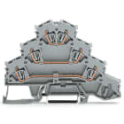 WAGO ELETTRONICA - Morsetto per montaggio su guida a quattro piani.Morsetto per montaggio su guida per il cablaggio di motori elettrici.L1 - L2 - L3.grigio