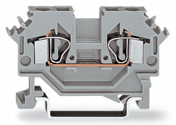 WAGO ELETTRONICA - Morsetto passante per 2 conduttori.4 mm².slot per marcatura laterali.grigio