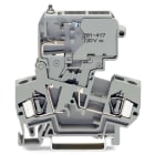 WAGO ELETTRONICA - Morsetto con fusibile per 2 conduttori.con portafusibile pivotante.per fusibile miniaturizzato 5 x 20 mm.grigio