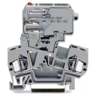 WAGO ELETTRONICA - Morsetto con fusibile per 2 conduttori.con portafusibile pivotante.per fusibile miniaturizzato 5 x 20 mm.grigio