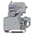 WAGO ELETTRONICA - Morsetto con fusibile per 2 conduttori.con portafusibile pivotante.per fusibile miniaturizzato 1/4 x 1 mm.grigio