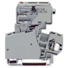 WAGO ELETTRONICA - Morsetto con fusibile per 2 conduttori.con portafusibile pivotante.per fusibile miniaturizzato 1/4 x 1 mm.grigio