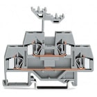 WAGO ELETTRONICA - Morsetto a due piani.Morsetto passante/passante.per guida DIN 35 x 15 e 35 x 7,5.grigio