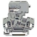 WAGO ELETTRONICA - Morsetto sezionatore per 2 conduttori.per guida DIN 35 x 15 e 35 x 7,5.4 mm².grigio