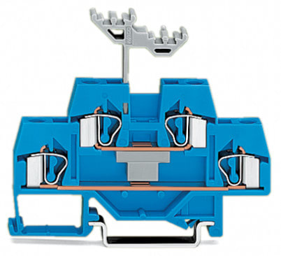 WAGO ELETTRONICA - Morsetto a due piani.Morsetto passante/passante.adatto per applicazioni Ex-i.blu 281-629