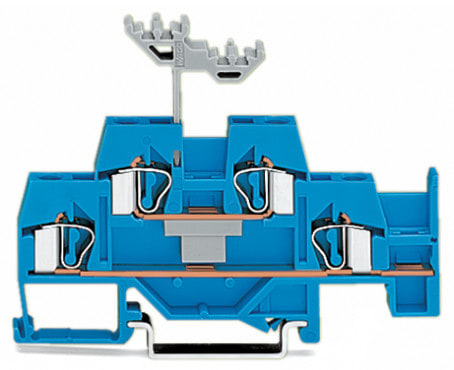 WAGO ELETTRONICA - Morsetto a due piani.Morsetto passante/passante.con sede per ponticello aggiuntiva sul livello inferiore.blu 281-630