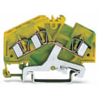 WAGO ELETTRONICA - Morsetto di terra per 3 conduttori.4 mm².marcatura centrale.verde-giallo