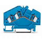 WAGO ELETTRONICA - Morsetto passante per 3 conduttori.4 mm².adatto per applicazioni Ex-i.blu