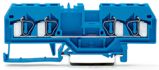 WAGO ELETTRONICA - Morsetto passante per 4 conduttori.4 mm².adatto per applicazioni Ex-i.blu 281-654