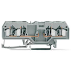 WAGO ELETTRONICA - Morsetto di base per 4 conduttori.per guida DIN 35 x 15 e 35 x 7,5.4 mm².grigio