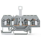 WAGO ELETTRONICA - Morsetto sezionatore per 3 conduttori.per guida DIN 35 x 15 e 35 x 7,5.4 mm².grigio