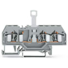 WAGO ELETTRONICA - Morsetto sezionatore per 3 conduttori.per guida DIN 35 x 15 e 35 x 7,5.4 mm².grigio