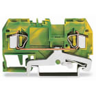 WAGO ELETTRONICA - Morsetto di terra per 2 conduttori.4 mm².marcatura centrale.verde-giallo 281-907