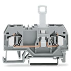 WAGO ELETTRONICA - Morsetto sezionatore per 2 conduttori.per guida DIN 35 x 15 e 35 x 7,5.4 mm².grigio