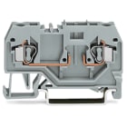 WAGO ELETTRONICA - Morsetto di base per 2 conduttori.per guida DIN 35 x 15 e 35 x 7,5.4 mm².grigio