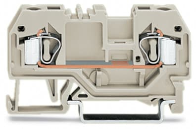 WAGO ELETTRONICA - Morsetto passante per 2 conduttori.4 mm².adatto per applicazioni Ex e II.grigio chiaro