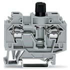 WAGO ELETTRONICA - Morsetto con fusibile per 2 conduttori.per fusibile miniaturizzato 1/4 x 1 mm.senza indicazione di fusibile guasto.grigio