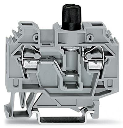 WAGO ELETTRONICA - Morsetto con fusibile per 2 conduttori.per fusibile miniaturizzato 1/4 x 1 mm.senza indicazione di fusibile guasto.grigio