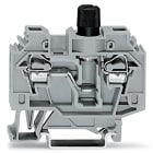 WAGO ELETTRONICA - Morsetto con fusibile per 2 conduttori.per fusibile miniaturizzato 1/4 x 1 mm.senza indicazione di fusibile guasto.grigio
