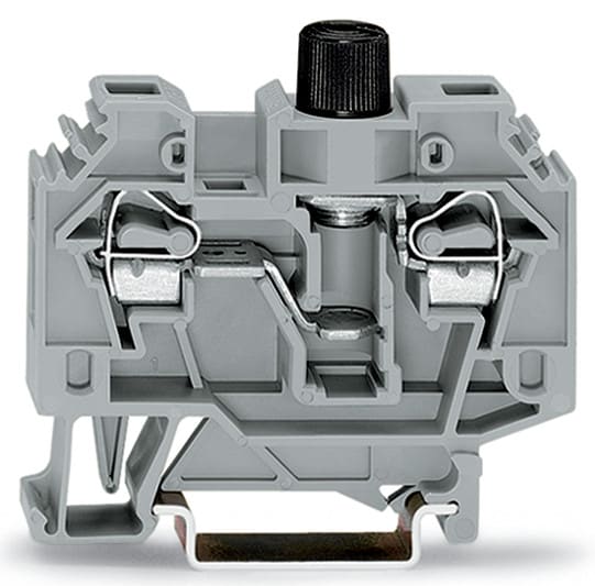 WAGO ELETTRONICA - Morsetto con fusibile per 2 conduttori.per fusibile miniaturizzato 5 x 20 mm.senza indicazione di fusibile guasto.grigio